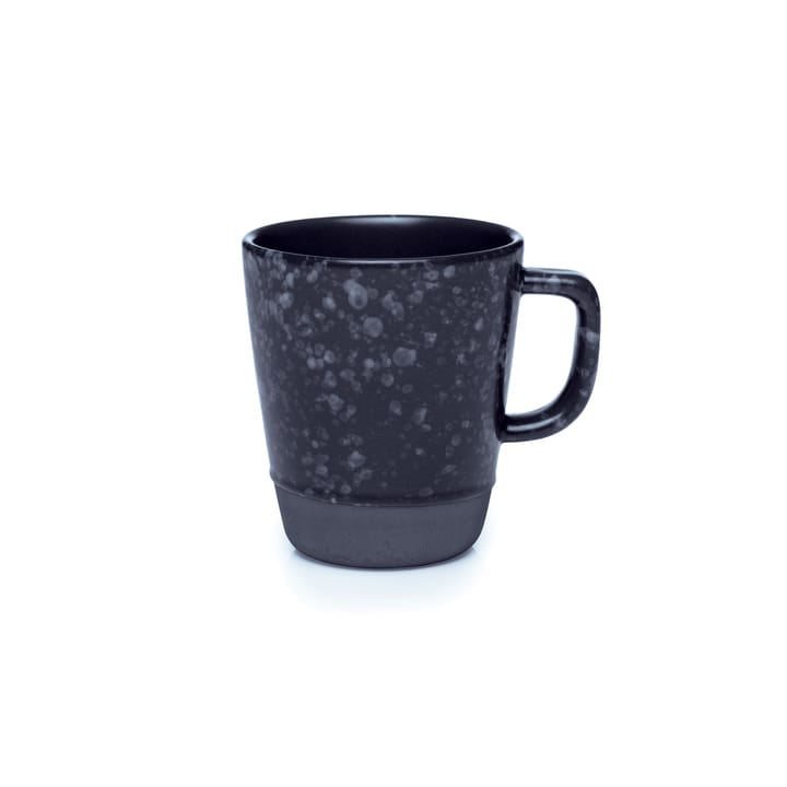 Raw kopp med hank 30 cl - svart med prikker - Aida