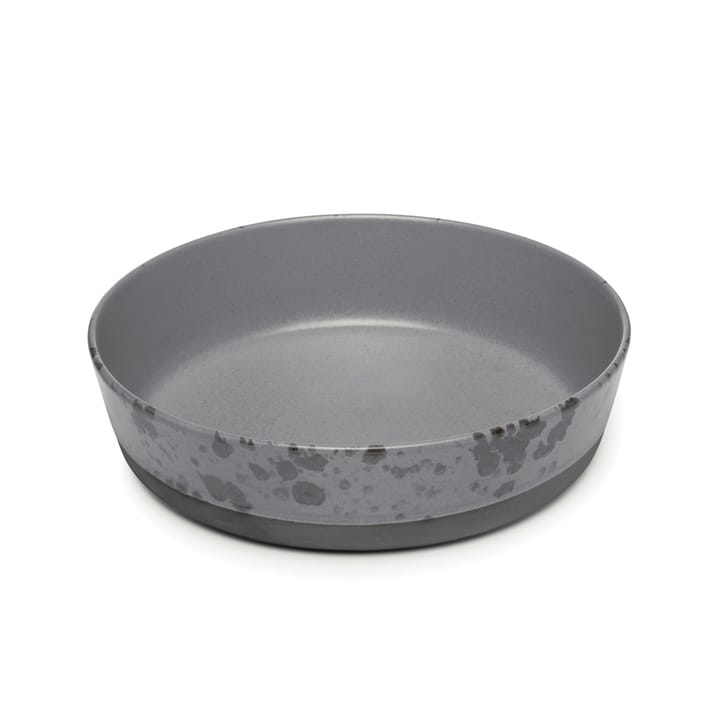 Raw suppetallerken Ø19,4 cm, grå med prikker Aida
