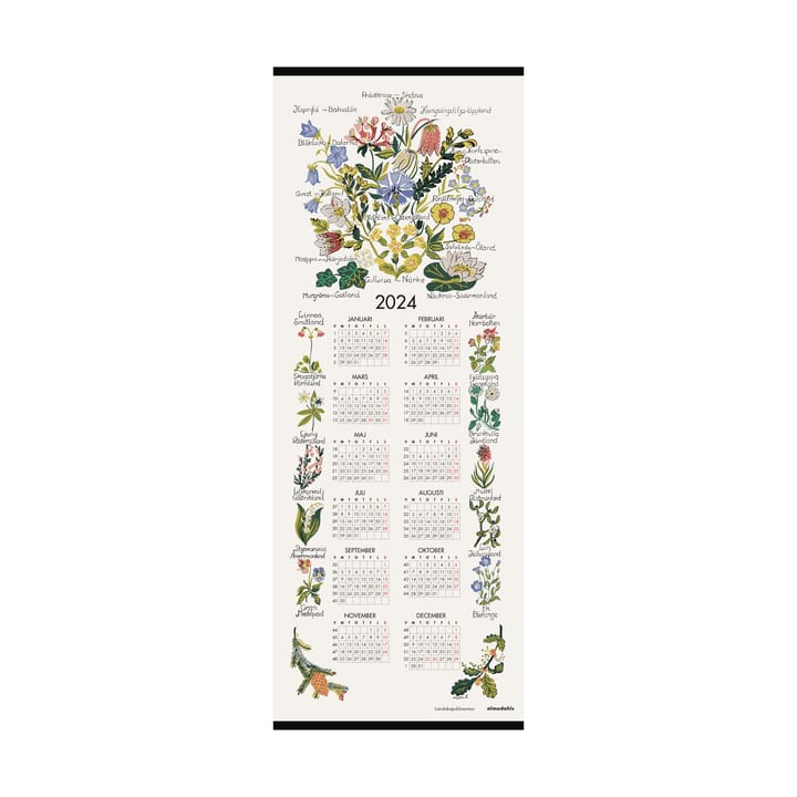 Landskapsblomster kalender 2024, 35 x 90 cm Almedahls
