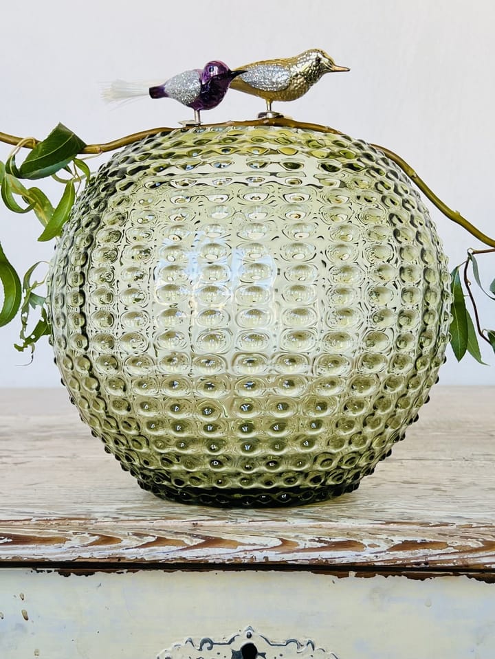 Hobnail Globe Vase 24 cm - Olivegreen - Anna Von Lipa