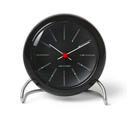 AJ Bankers bordklokke, Svart Arne Jacobsen Clocks