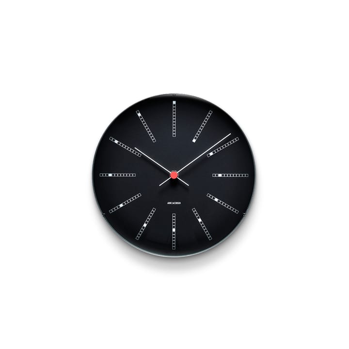 AJ Bankers veggur svart, Ø 21 cm Arne Jacobsen Clocks