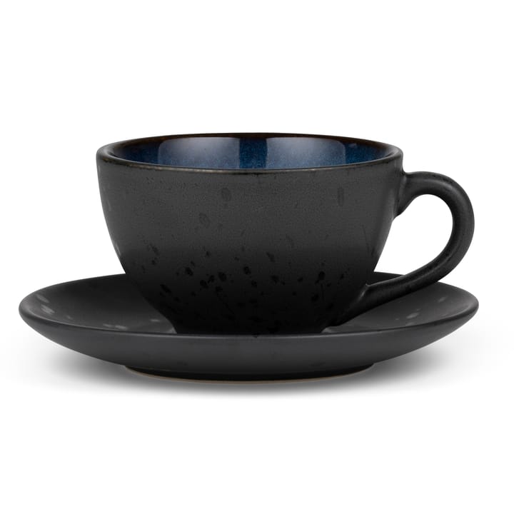 Bitz kopp med teskål svart, Mørkeblå Bitz