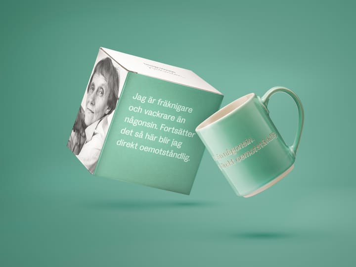 Astrid Lindgren kopp, jag är fräknigare, grønn-svensk Design House Stockholm