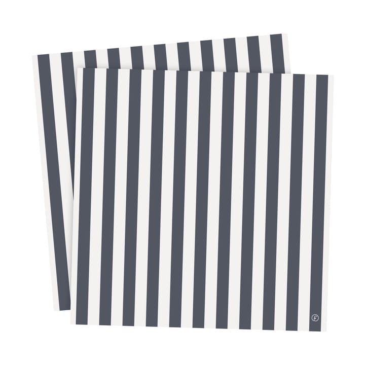 Ernst serviett, stripete 33x33 cm 20 pack - Blå-hvit - ERNST
