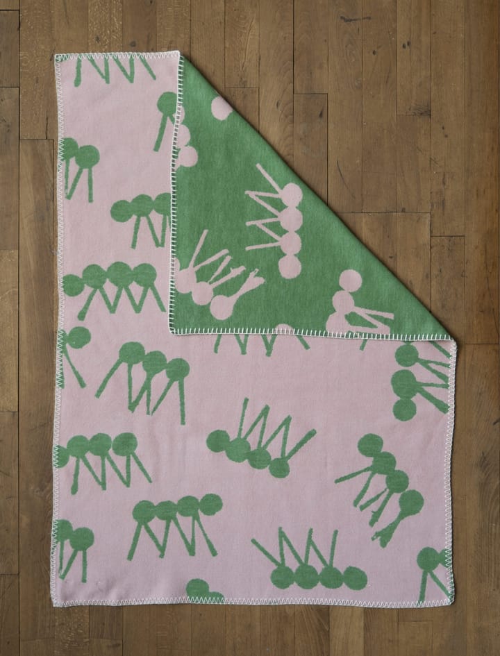 Myra babyteppe 70x100 cm - Grønn-rosa - Fine Little Day