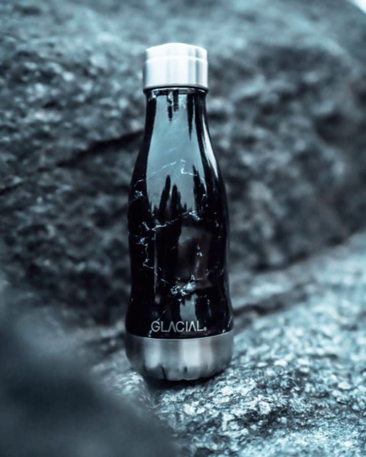 Glacial vannflaske 280 ml, Black marble Glacial