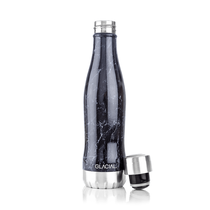 Glacial vannflaske 400 ml, Black marble Glacial
