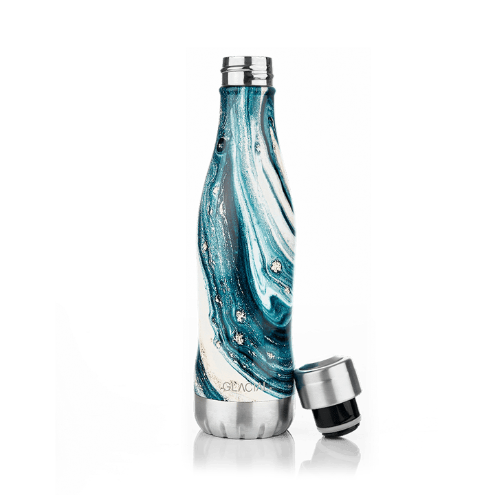 Glacial vannflaske 400 ml, Indigo marble Glacial