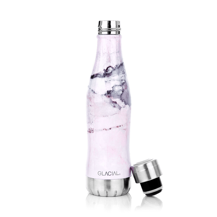 Glacial vannflaske 400 ml, Pink marble Glacial