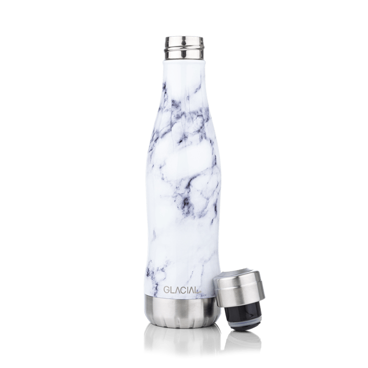 Glacial vannflaske 400 ml, White marble Glacial