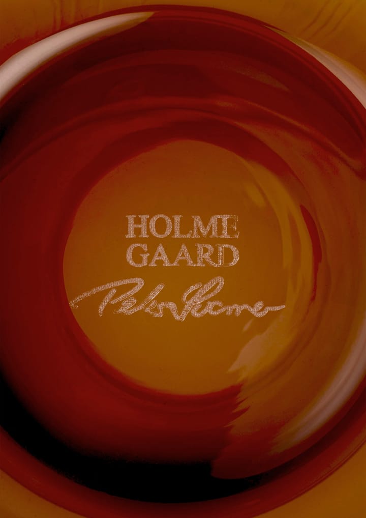 Calabas vase 21 cm, Duo burgundy-amber Holmegaard