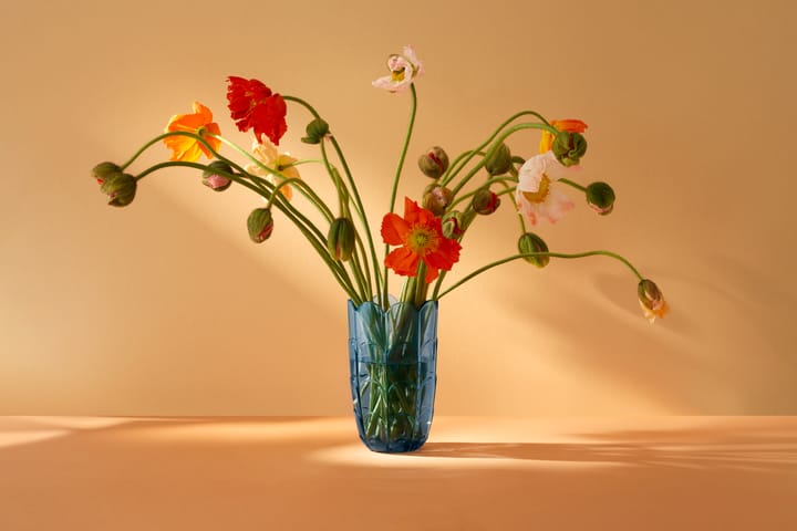 Lily vase H19 cm, Blue iris Holmegaard