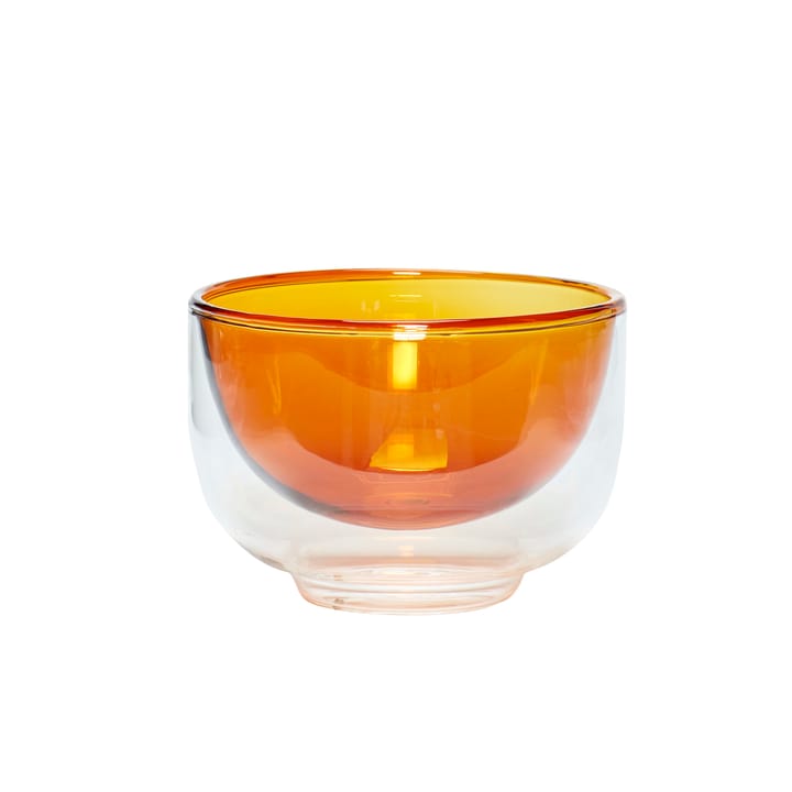 Skål Ø13 cm - Klar-amber glass - Hübsch
