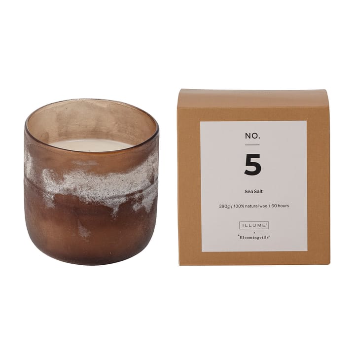 NO. 5 Sea Salt duftlys, 390 g + Giftbox Illume x Bloomingville