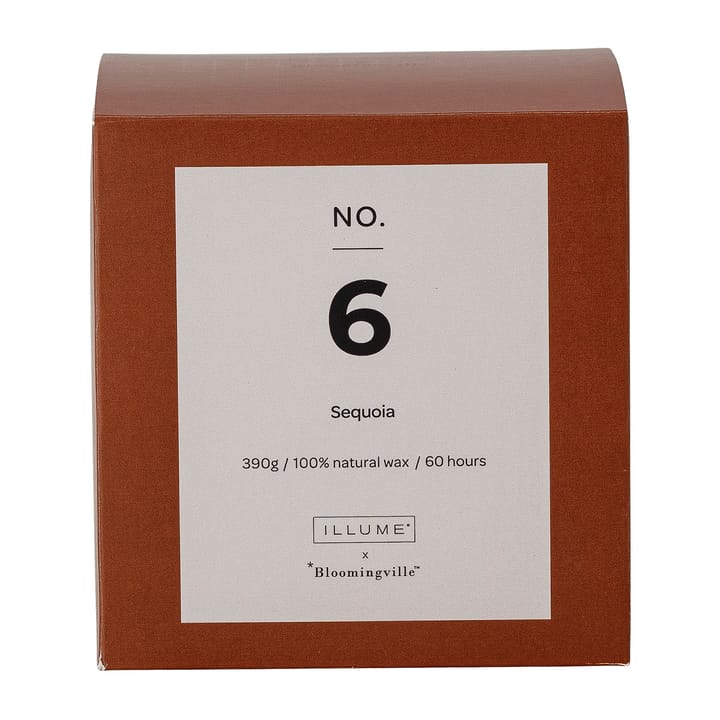 NO. 6 Sequoia duftlys, 390 g + Giftbox Illume x Bloomingville