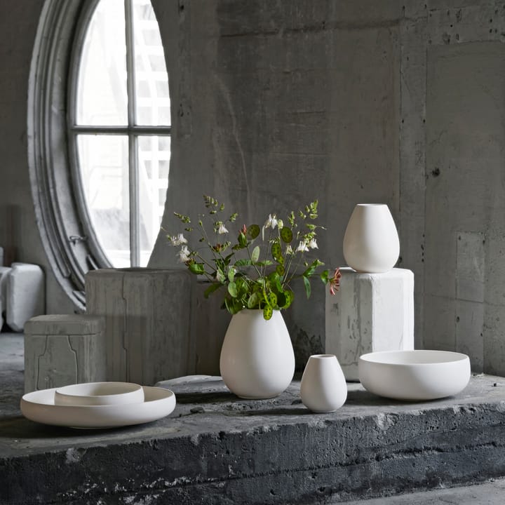 Earth vase 19 cm, Hvit Knabstrup Keramik