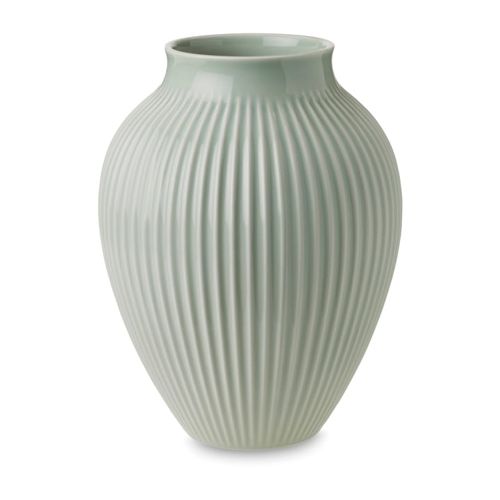 Knabstrup riflet vase 27 cm, Mintgrønn Knabstrup Keramik