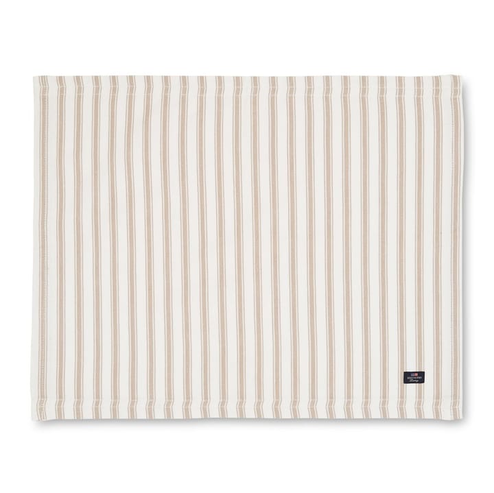 Icons Herringbone Striped spisebrikke 40x50 cm, Beige-white Lexington