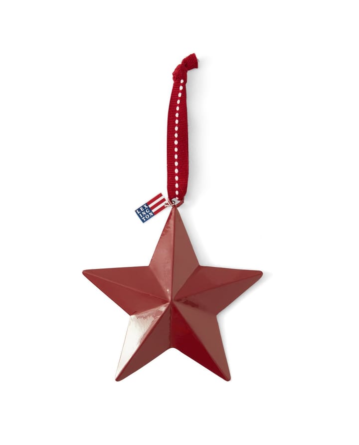 Metal Star Stjerne 12x12 cm, Rød Lexington