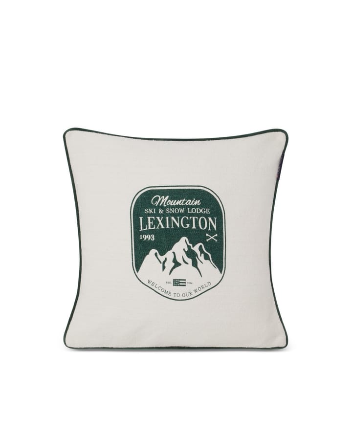 Mountain Logo putetrekk 50x50 cm, Hvit-grønn Lexington