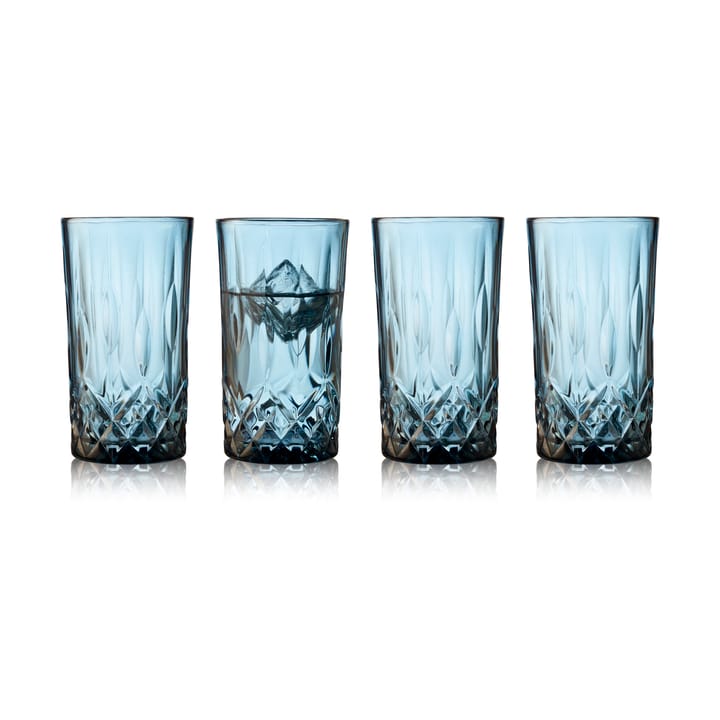 Sorrento highball glass 38 cl 4-pakning, Blue Lyngby Glas