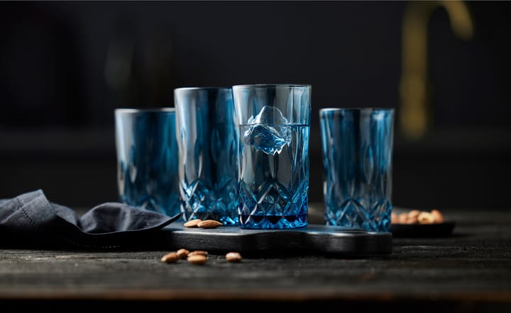 Sorrento highball glass 38 cl 4-pakning, Blue Lyngby Glas