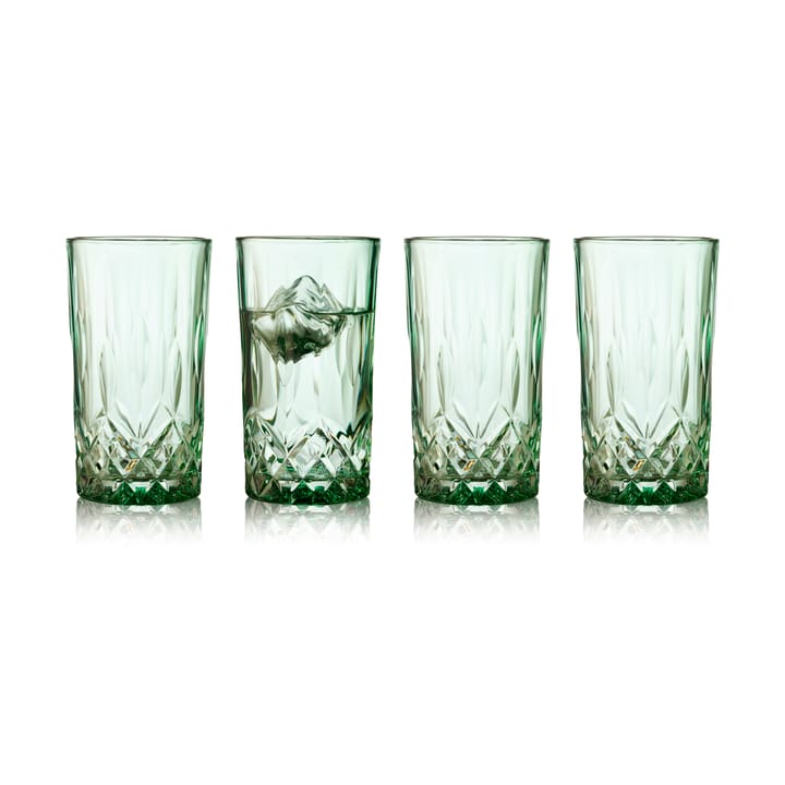 Sorrento highball glass 38 cl 4-pakning, Green Lyngby Glas