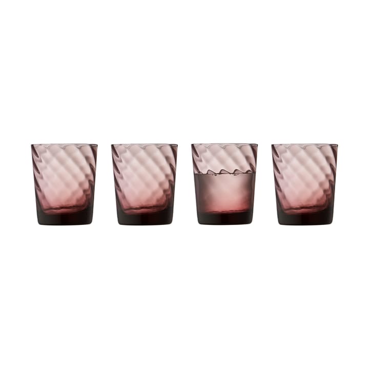 Vienna vannglass 30 cl 4-pakning, Pink Lyngby Glas