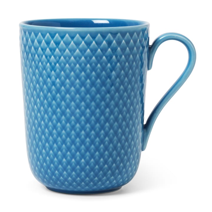 Rhombe kopp med hank 33 cl, Blå Lyngby Porcelæn