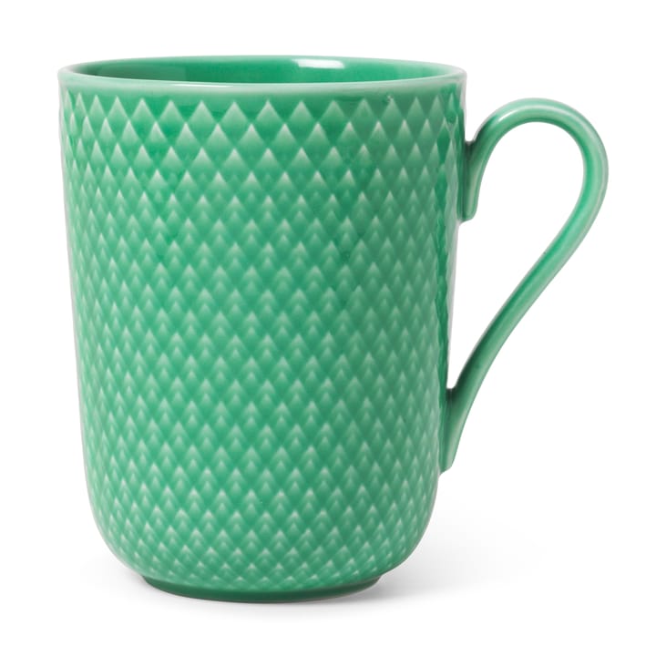 Rhombe kopp med hank 33 cl, Grønn Lyngby Porcelæn