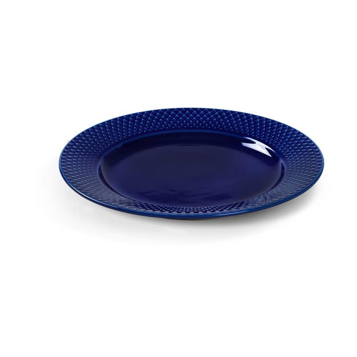 Rhombe tallerken Ø 23 cm, Mørkeblå Lyngby Porcelæn