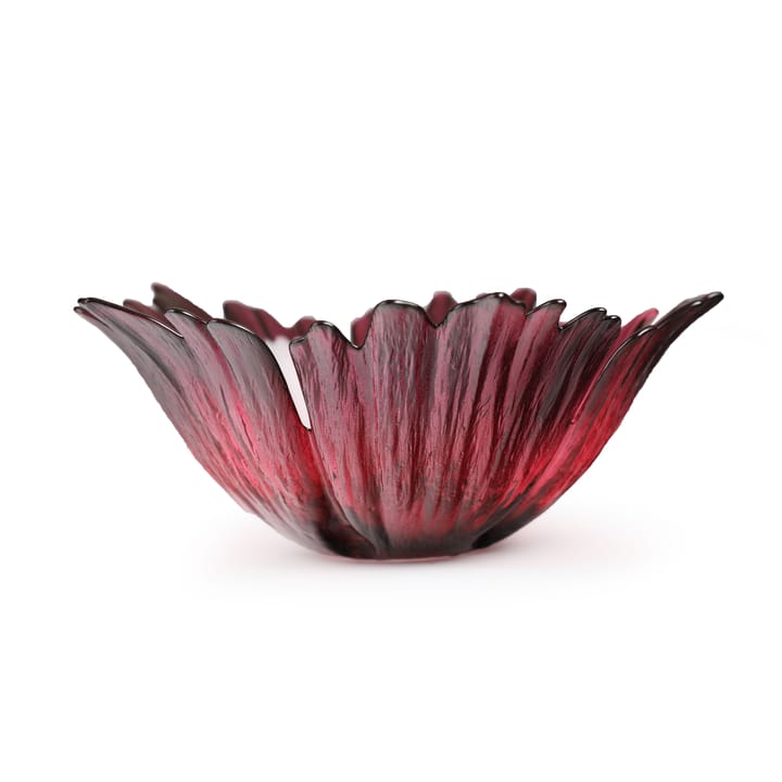 Fleur glasskål rødrosa, liten Ø 19 cm Målerås Glasbruk