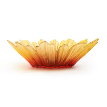 Solros glassk�ål gul  - liten Ø 17 cm - Målerås Glasbruk