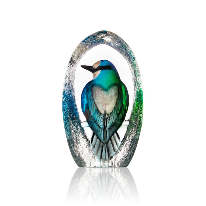 Wildlife Colorina glasskulptur 17,5 cm, Blå Målerås Glasbruk