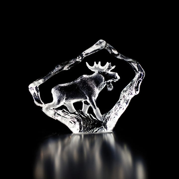 Wildlife elg glasskulptur, Mini Målerås Glasbruk