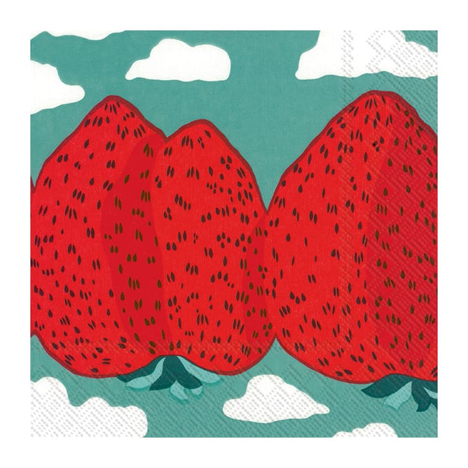 Mansikkavuoret serviett 33 x 33 cm 20-pakning, Rød Marimekko