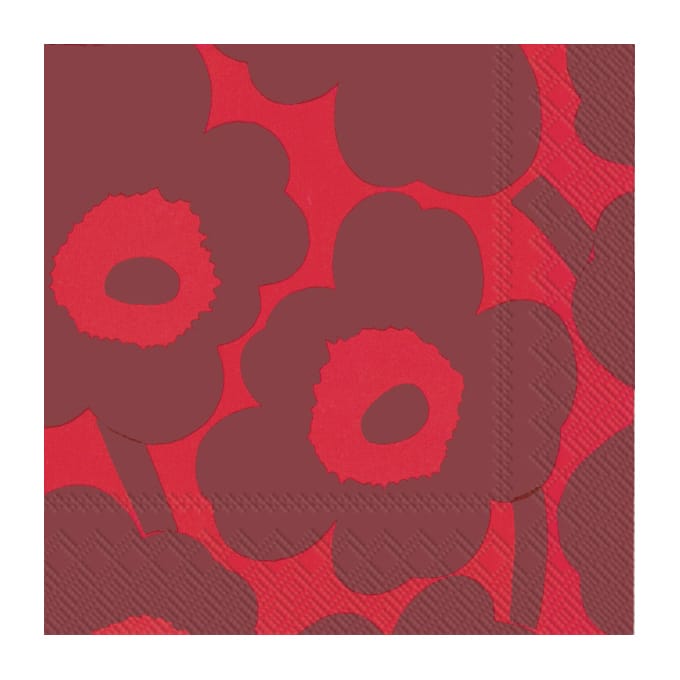 Unniko serviett 33x33 cm 20-pack, Rød-rød Marimekko