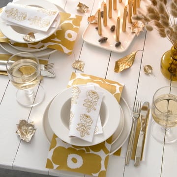 Unniko serviett 33x33 cm 20-pack - White-gold - Marimekko