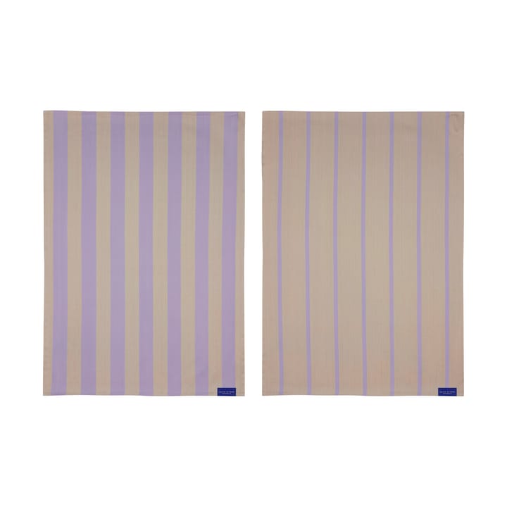 Stripes kjøkkenhåndkle 50x70 cm 2-pack, Sand Mette Ditmer