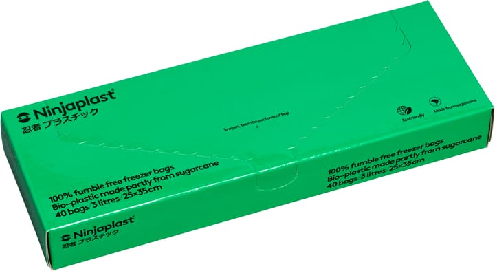 Fryseposer bioplast 3 l 40-pakning, Grønn Ninjaplast