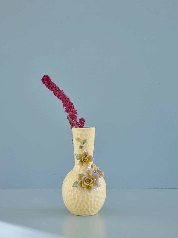 Rice Flower Sculpture vase 25 cm, Cream RICE
