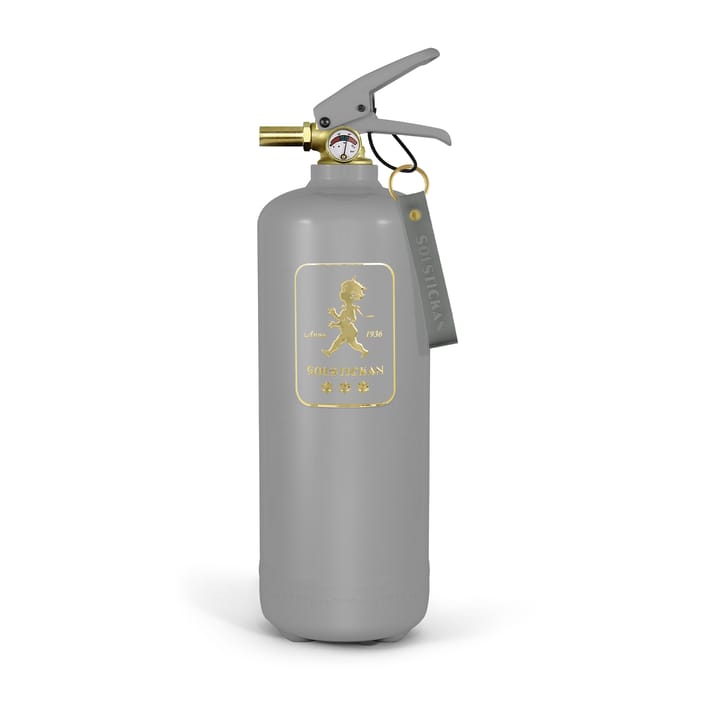 Solstickan brannslukker 2 kg, Design Edition grå-gull Solstickan Design