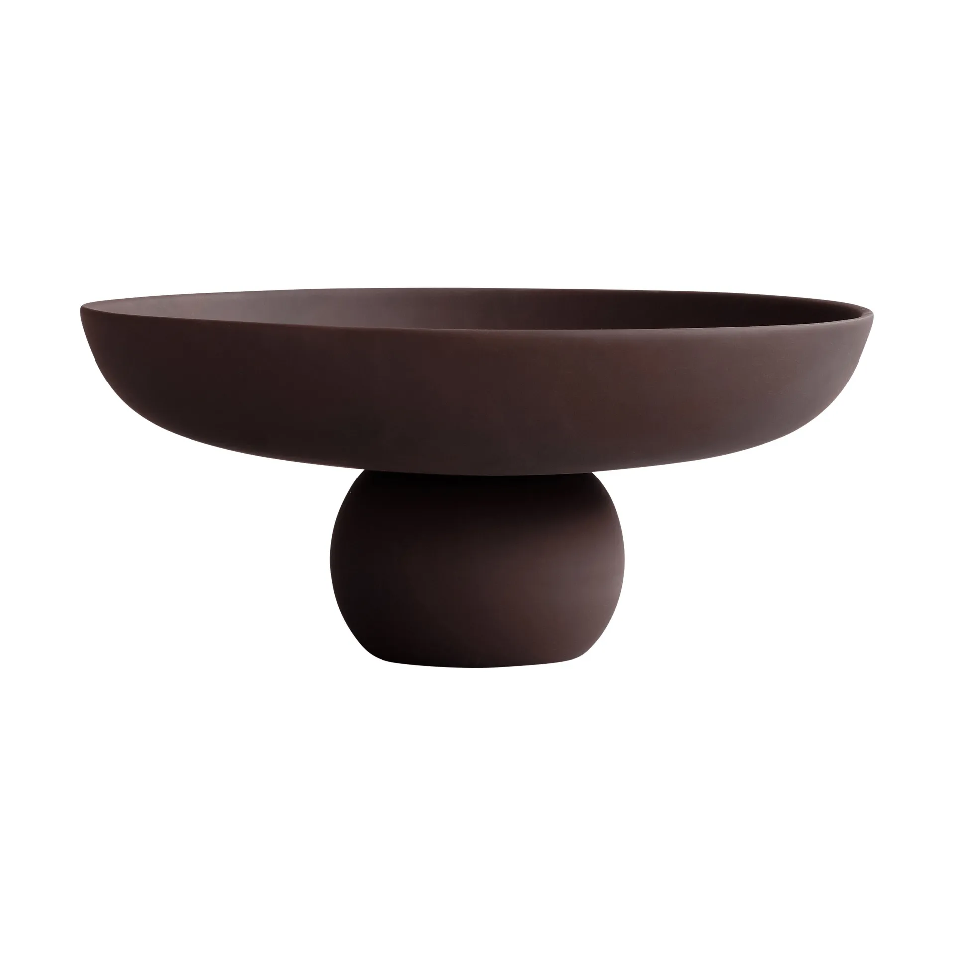 101 Copenhagen, Håndmalt dekorasjonsskål Baburu Big Chocolate Brown Ø 43 cm