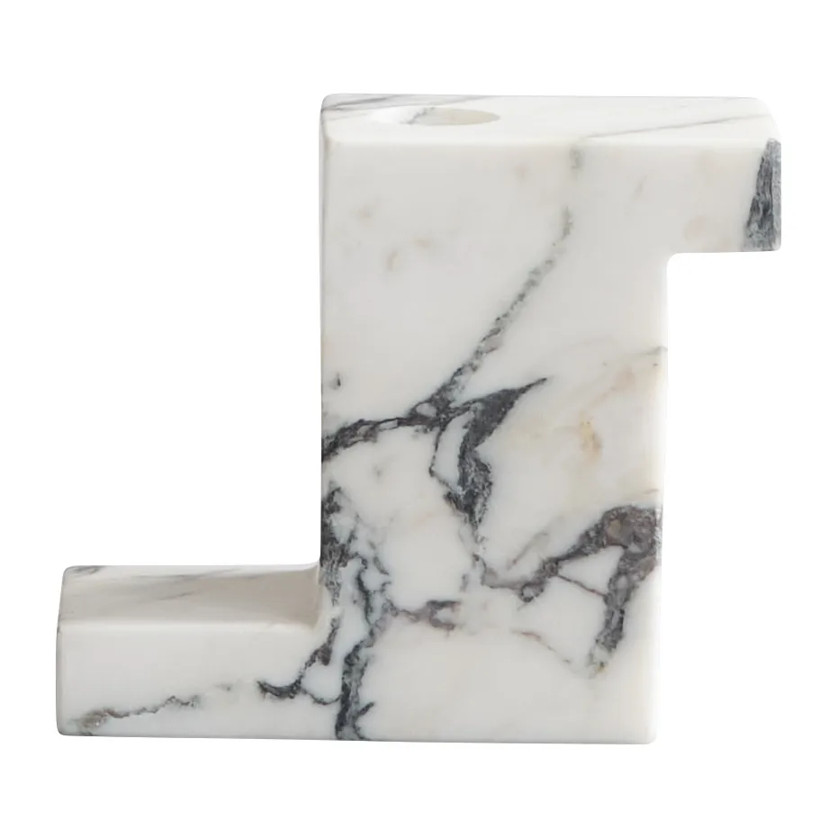 101 Copenhagen Brett høy lysestake 10,5 x 12,5 cm Calacatta