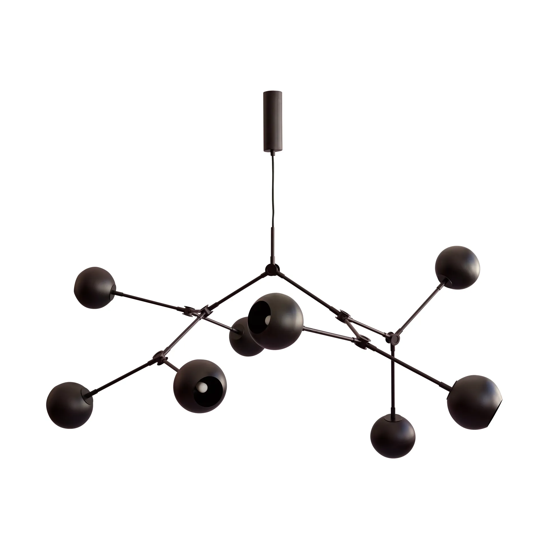 Drop Chandelier Globe takkrone, Burned black 101 Copenhagen