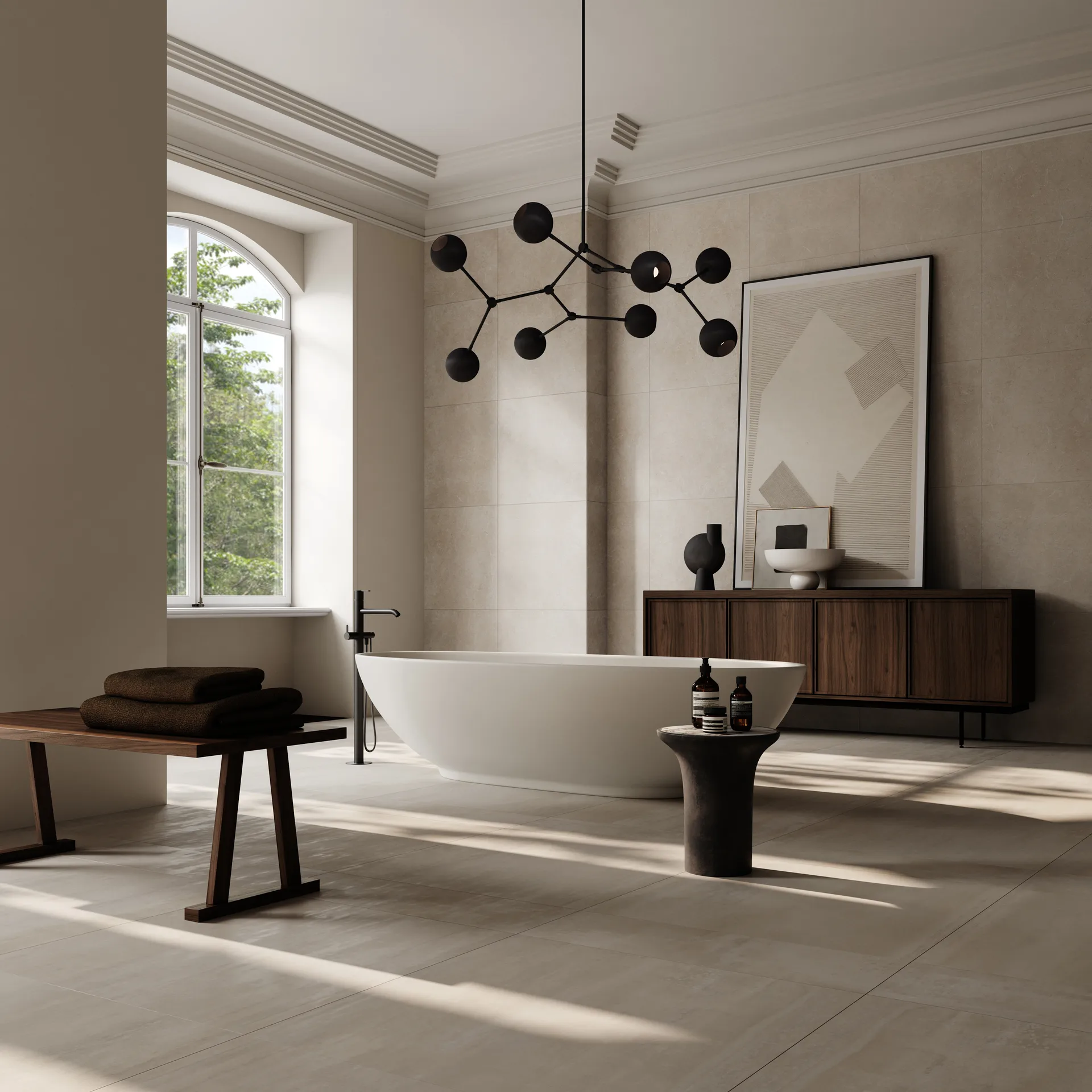 Drop Chandelier Globe takkrone, Burned black 101 Copenhagen