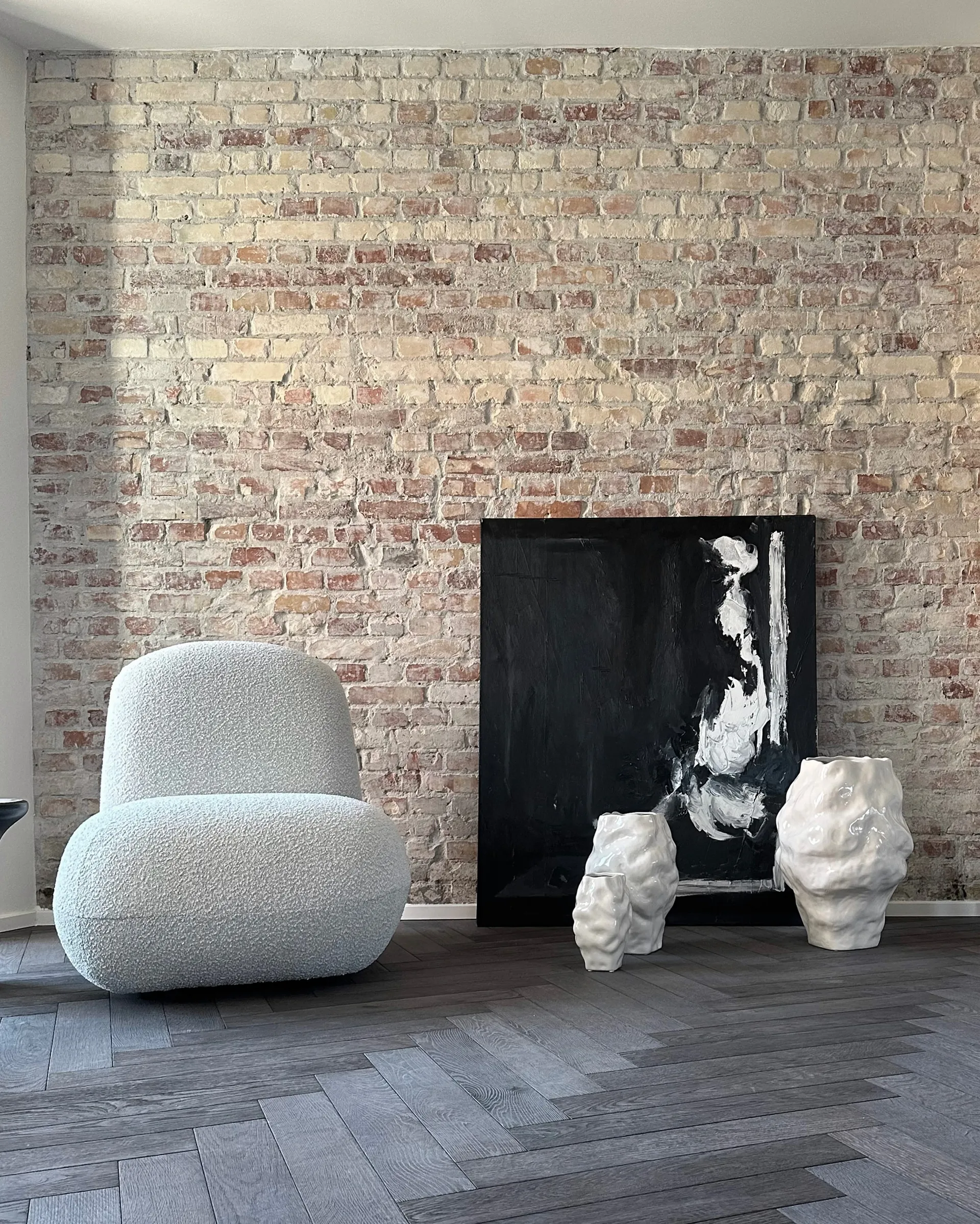 Katachi vase medium, High glaze birch 101 Copenhagen