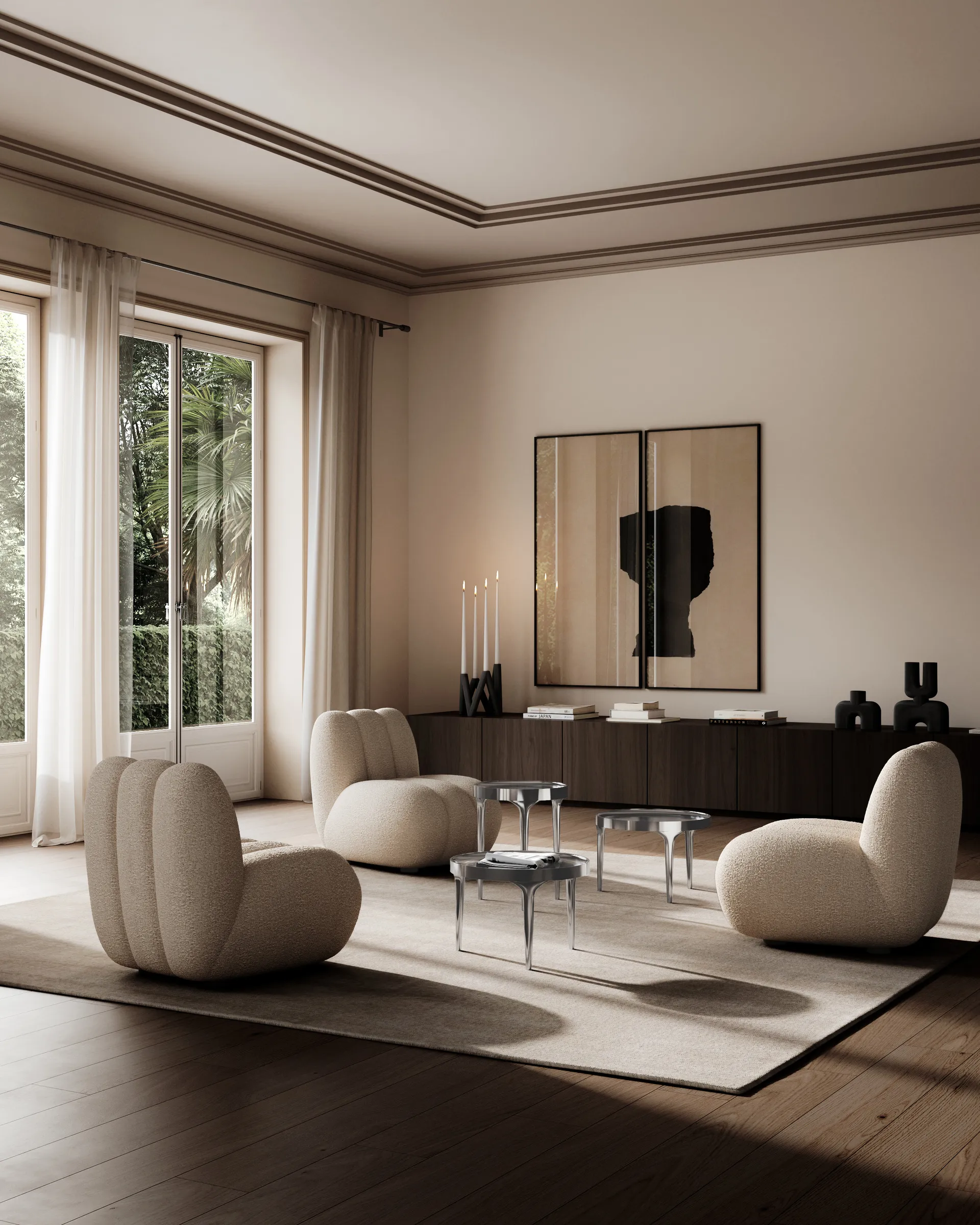 Phantom sidebord, Chrome low 101 Copenhagen