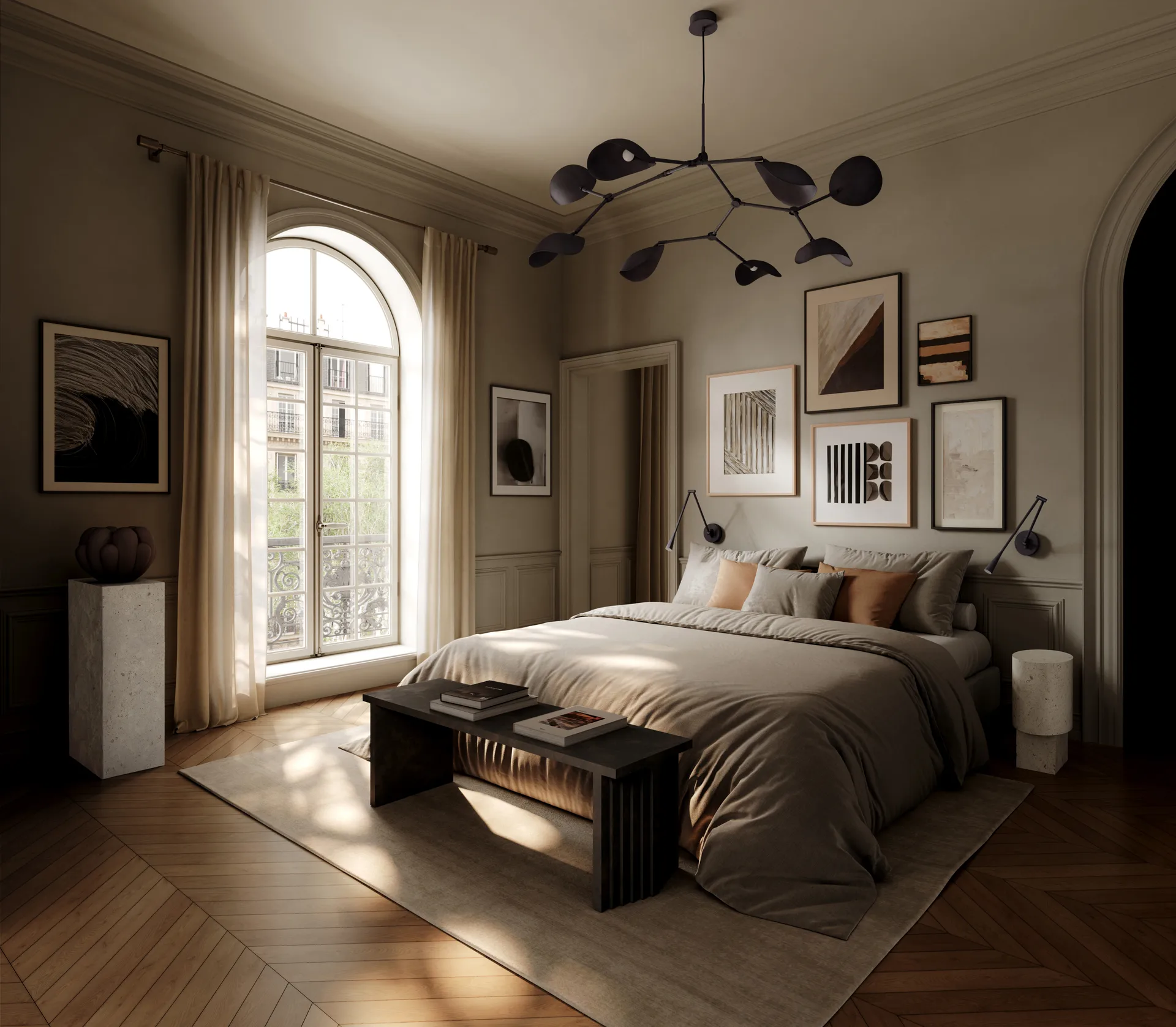 Snake vegglampe, Burned Black 101 Copenhagen